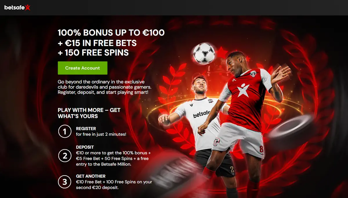Betsafe Welcome Sports Bonus Screenshot
